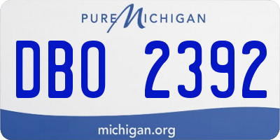 MI license plate DBO2392