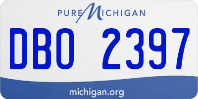 MI license plate DBO2397