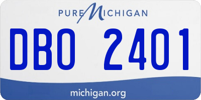 MI license plate DBO2401
