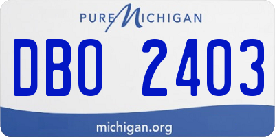 MI license plate DBO2403