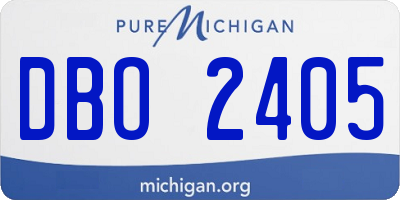 MI license plate DBO2405