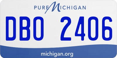 MI license plate DBO2406
