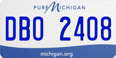 MI license plate DBO2408