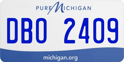 MI license plate DBO2409