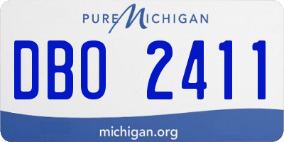 MI license plate DBO2411