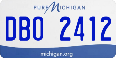 MI license plate DBO2412