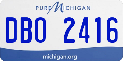 MI license plate DBO2416