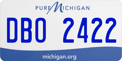 MI license plate DBO2422