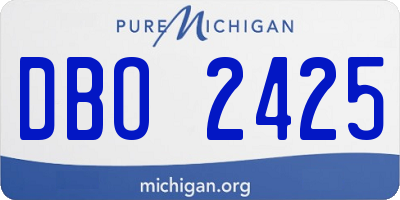 MI license plate DBO2425