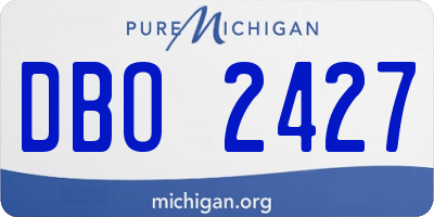 MI license plate DBO2427