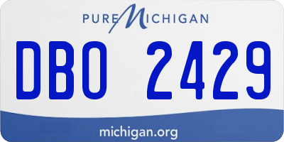 MI license plate DBO2429