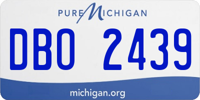 MI license plate DBO2439