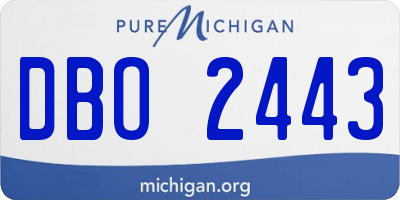 MI license plate DBO2443