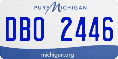 MI license plate DBO2446