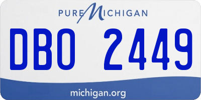 MI license plate DBO2449