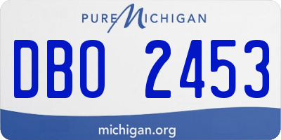 MI license plate DBO2453