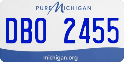 MI license plate DBO2455