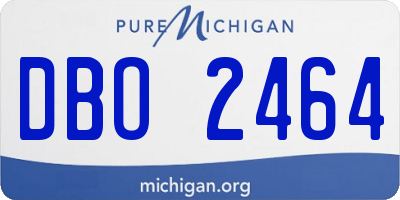 MI license plate DBO2464