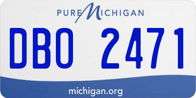 MI license plate DBO2471