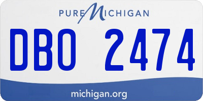 MI license plate DBO2474