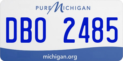 MI license plate DBO2485