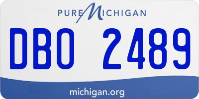 MI license plate DBO2489