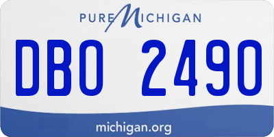 MI license plate DBO2490
