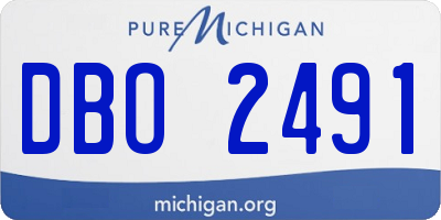 MI license plate DBO2491