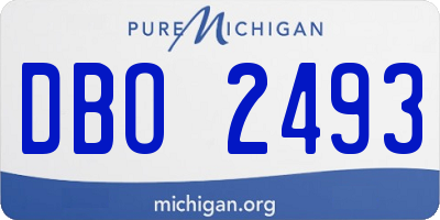 MI license plate DBO2493
