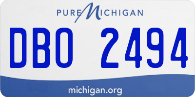 MI license plate DBO2494