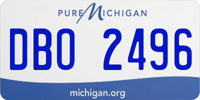 MI license plate DBO2496