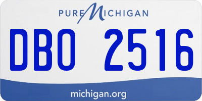 MI license plate DBO2516