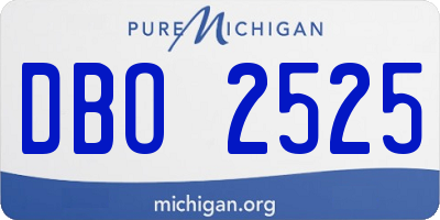 MI license plate DBO2525
