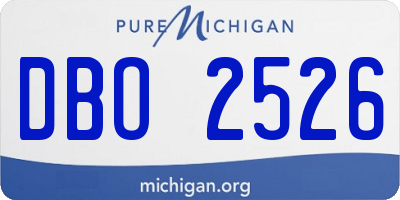 MI license plate DBO2526