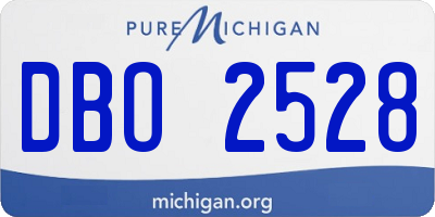 MI license plate DBO2528