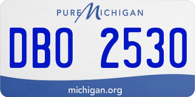 MI license plate DBO2530