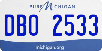 MI license plate DBO2533