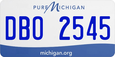 MI license plate DBO2545