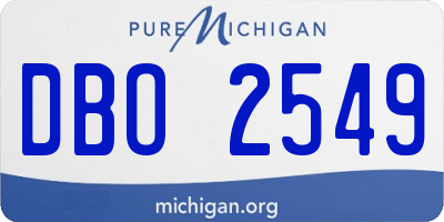 MI license plate DBO2549