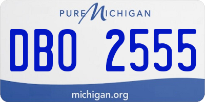 MI license plate DBO2555