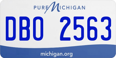 MI license plate DBO2563
