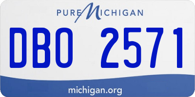 MI license plate DBO2571