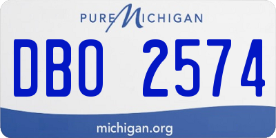 MI license plate DBO2574