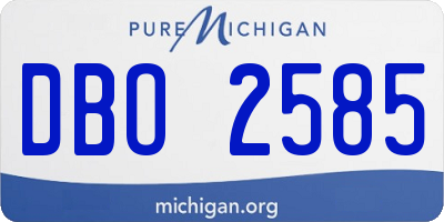 MI license plate DBO2585