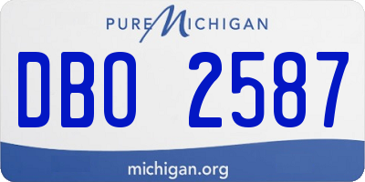 MI license plate DBO2587