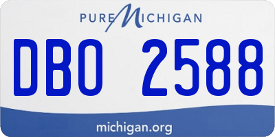 MI license plate DBO2588