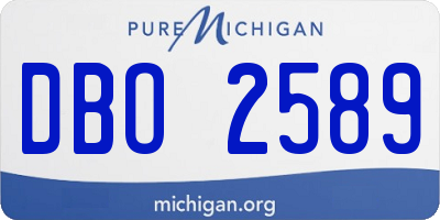 MI license plate DBO2589