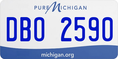 MI license plate DBO2590