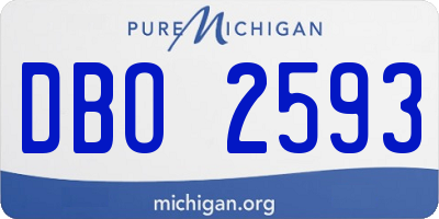 MI license plate DBO2593