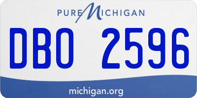 MI license plate DBO2596